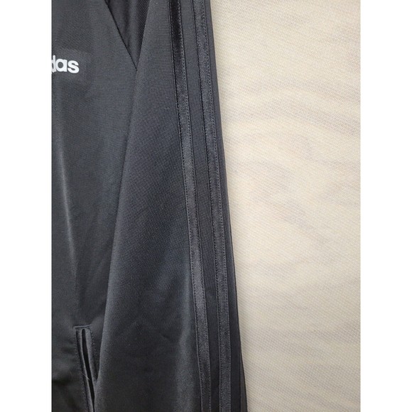 Adidas Men's SZ XL Track Jacket 3 Stripes Full Zip Long Sleeve Sportswear Black - Picture 3 of 10